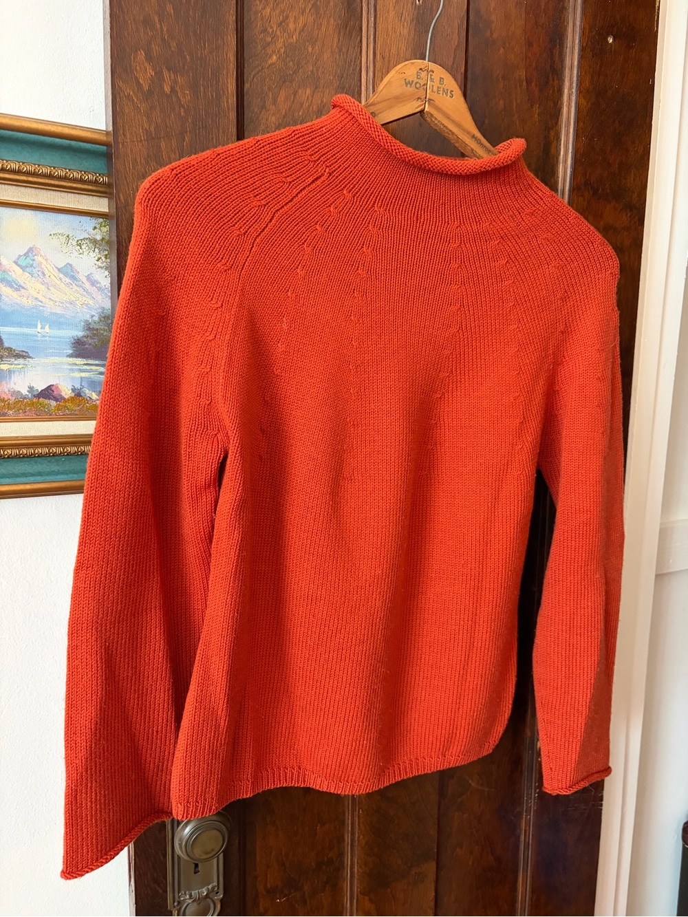100% Wool Rollneck Pumpkin Sweater - Picture 2 of 10